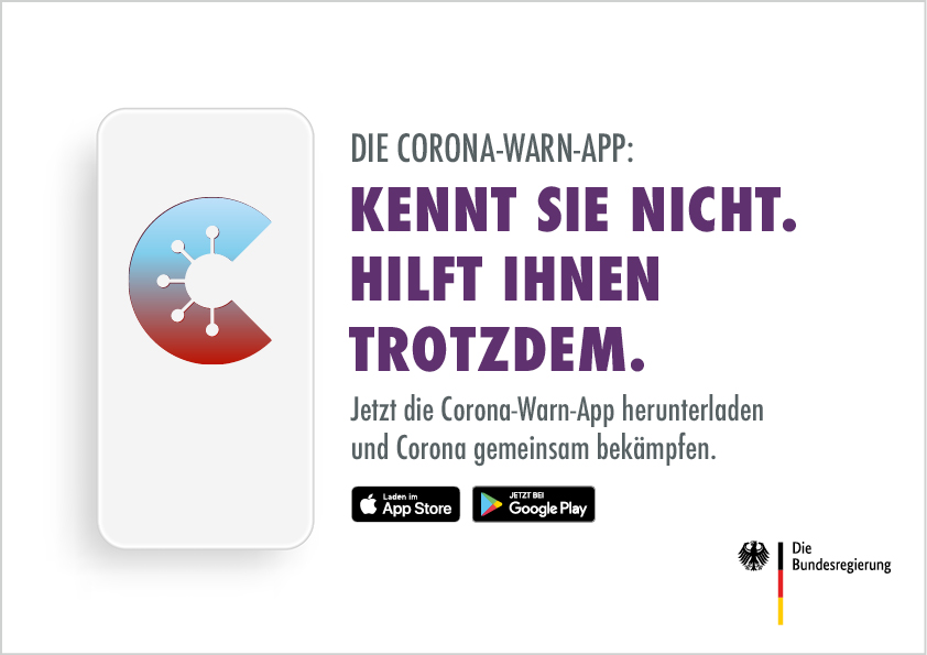 Die Corona-Warn-App: Kennt Sie nicht. Hilft Ihnen trotzdem.