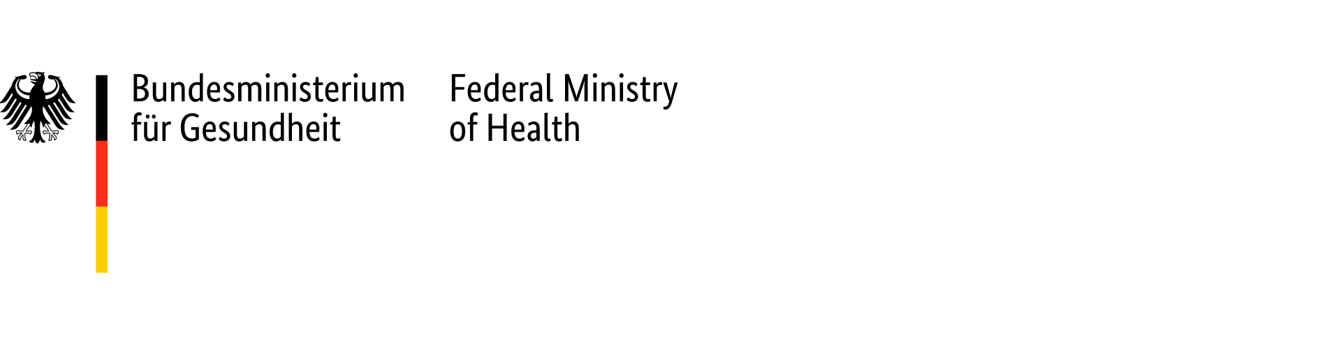 Bildwortmarke: Bundesministerium für Gesundheit, Fedaral Ministry of Health